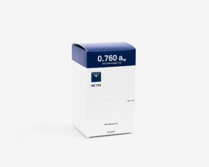 Box of 0.760 micro-aliquots in blue and white packaging.