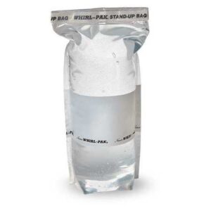 Clear plastic bag filled with white powder, sealed at the top.
